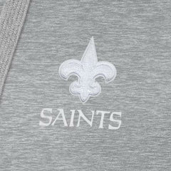 New Orleans Saints Antigua Women's Victory Pullover Hoodie - Heather Gray Hoodies