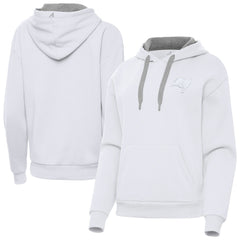 Tampa Bay Buccaneers Antigua Women's Victory Pullover Hoodie - White Hoodies