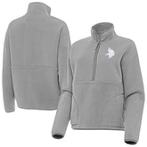 Minnesota Vikings Antigua Women's Figure Half-Zip Sweatshirt - Gray Sweatshirts