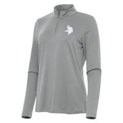Minnesota Vikings Antigua Women's Reprocess Quarter-Zip Top - Gray Tops