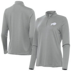 Buffalo Bills Antigua Women's Reprocess Quarter-Zip Top - Gray Tops
