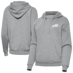 Buffalo Bills Antigua Women's Victory Pullover Hoodie - Heather Gray Hoodies