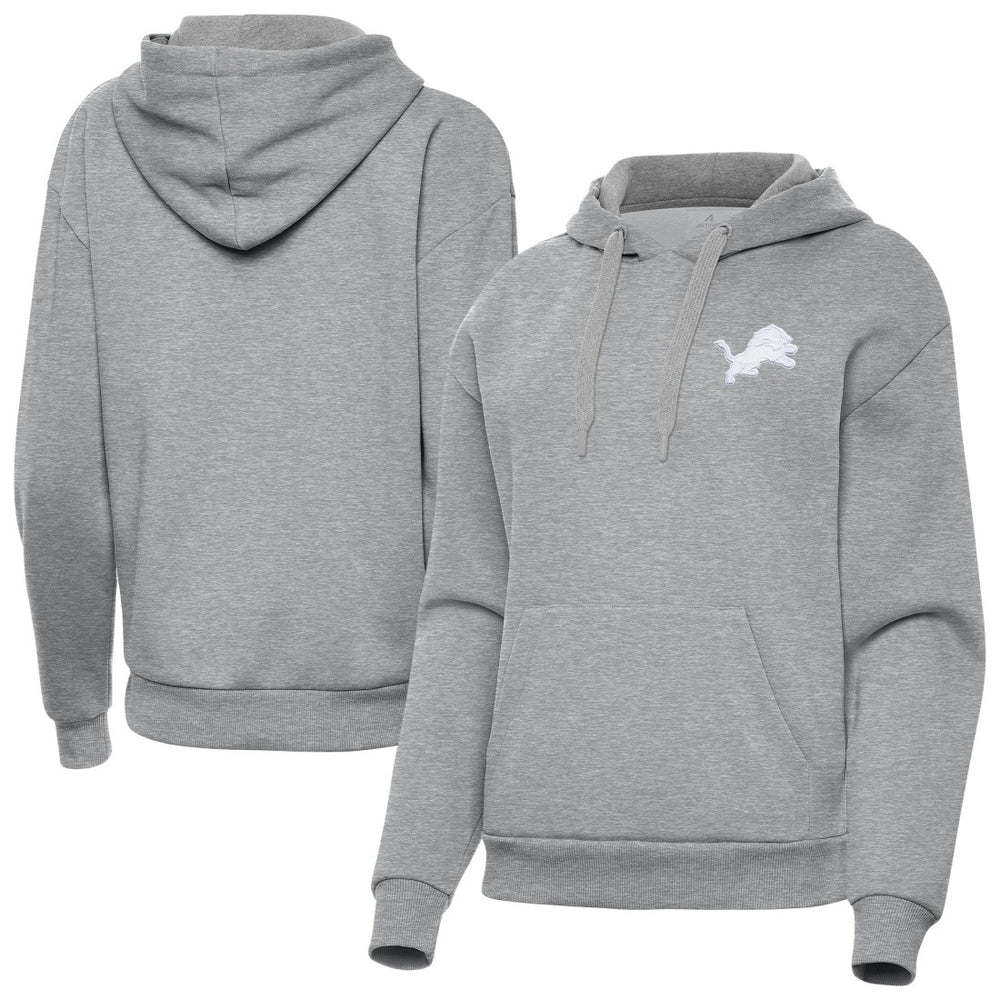 Detroit Lions Antigua Women's Victory Pullover Hoodie - Heather Gray Hoodies