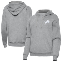 Detroit Lions Antigua Women's Victory Pullover Hoodie - Heather Gray Hoodies