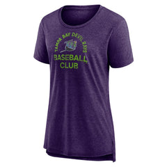 Tampa Bay Rays Women's Cooperstown Collection Selected First Tri-Blend T-Shirt - Purple T-shirts