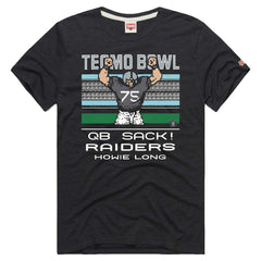 Howie Long Las Vegas Raiders Homage Unisex Tecmo Bowl Retired Player Graphic Tri-Blend T-Shirt - Charcoal T-shirts