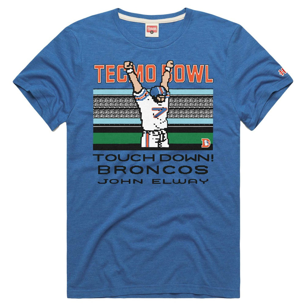 John Elway Denver Broncos Homage Unisex Tecmo Bowl Retired Player Graphic Tri-Blend T-Shirt - Royal T-shirts