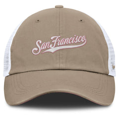 San Francisco Giants Nike Unisex Mother's Day Club Trucker Adjustable Hat - Khaki/White Hats