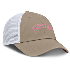 Houston Astros Nike Unisex Mother's Day Club Trucker Adjustable Hat - Khaki/White Hats