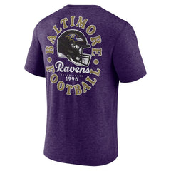 Baltimore Ravens Purple Oval Bubble Tri-Blend T-Shirt