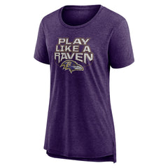Baltimore Ravens Women's Hometown First Down Tri-Blend T-Shirt - Purple T-shirts