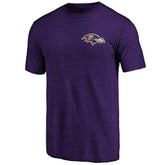 Baltimore Ravens Purple Left Chest Distressed Tri-Blend T-Shirt