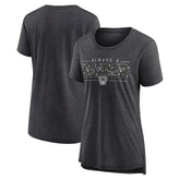 Las Vegas Raiders Women's Vintage Graphic Tri-Blend Scoop Neck T-Shirt - Charcoal T-shirts