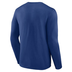 Toronto Maple Leafs Blue Team Lockup Long Sleeve T-Shirt | US 202391429
