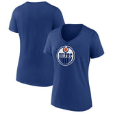 Edmonton Oilers Women's Primary Logo T-Shirt - Blue | US 202391637