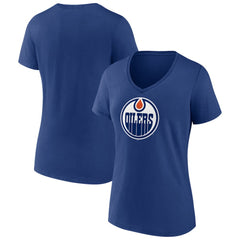 Edmonton Oilers Women's Primary Logo T-Shirt - Blue | US 202391637