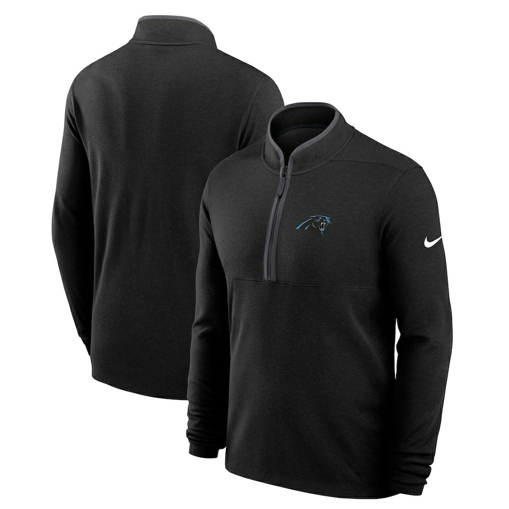 Carolina Panthers Lightweight Victory Dri-FIT Half-Zip Pullover - Black Pullover