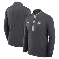 Miami Dolphins Lightweight Victory Dri-FIT Half-Zip Pullover - Anthracite Pullover
