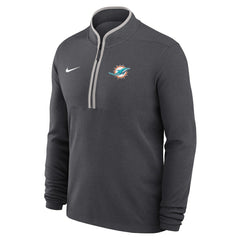 Miami Dolphins Lightweight Victory Dri-FIT Half-Zip Pullover - Anthracite Pullover