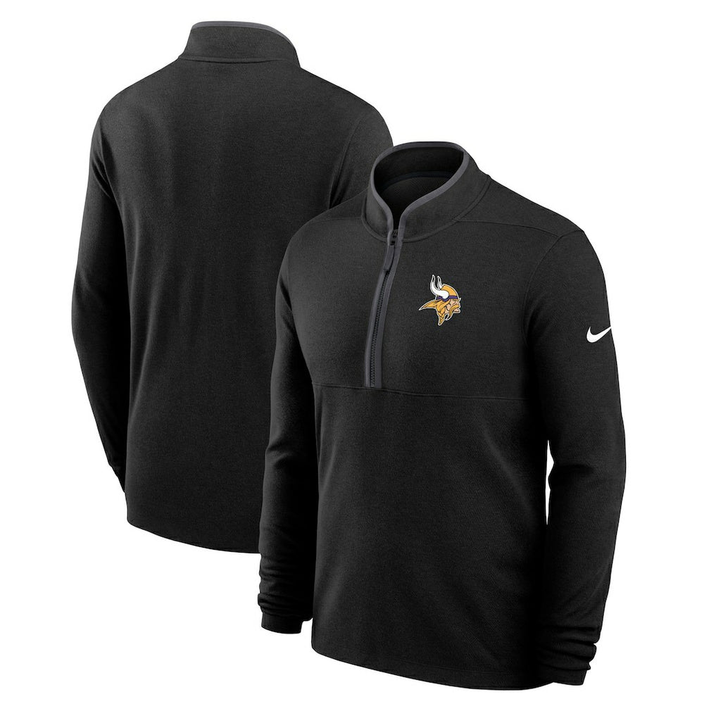 Minnesota Vikings Lightweight Victory Dri-FIT Half-Zip Pullover - Black Pullover