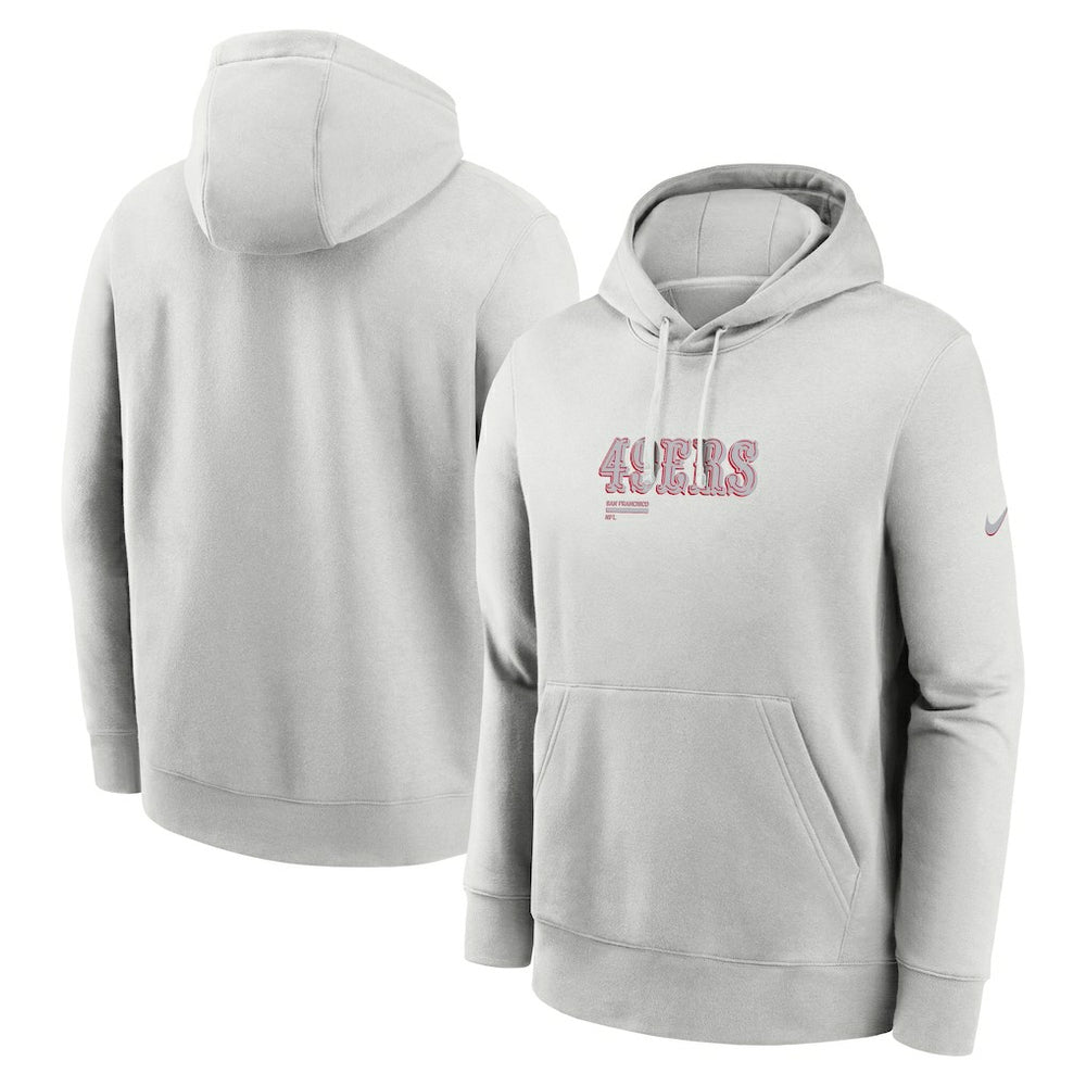 San Francisco 49ers Edge Pack French Terry Club Pullover Hoodie - Gray Hoodies