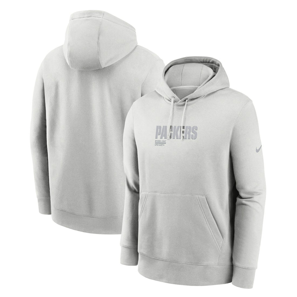 Green Bay Packers Edge Pack French Terry Club Pullover Hoodie - Gray Hoodies