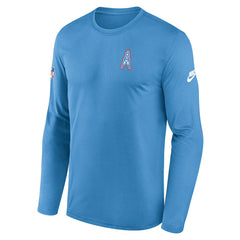 Tennessee Titans Legend Oilers Throwback Dri-FIT Long Sleeve T-Shirt - Navy T-shirts