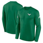 Philadelphia Eagles Legend Small Logo Dri-FIT Long Sleeve T-Shirt - Kelly Green T-shirts