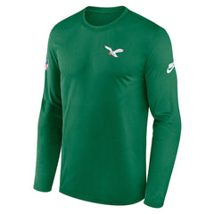 Philadelphia Eagles Legend Small Logo Dri-FIT Long Sleeve T-Shirt - Kelly Green T-shirts