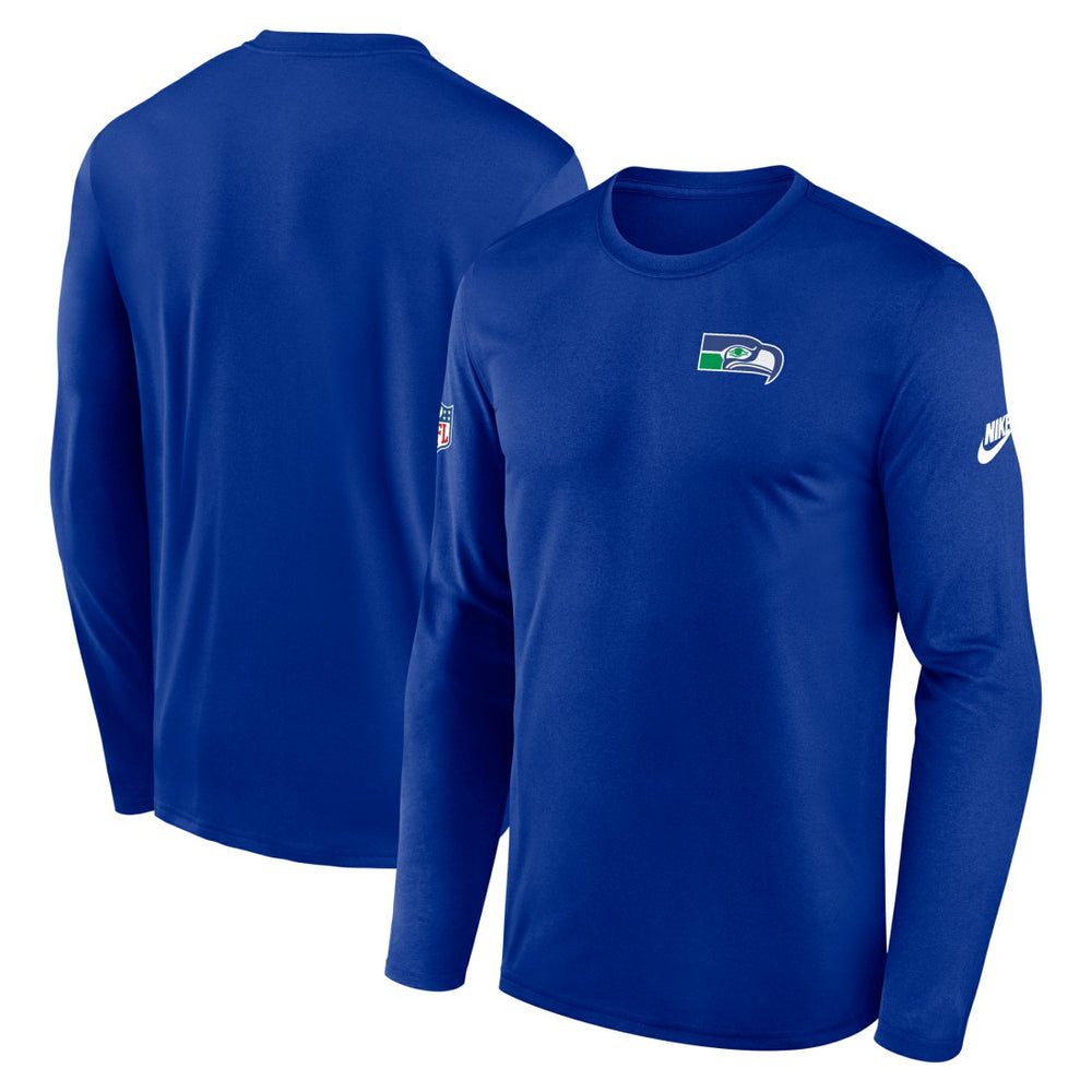 Seattle Seahawks Legend Small Logo Dri-FIT Long Sleeve T-Shirt - Royal T-shirts