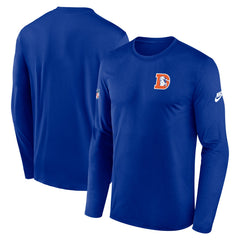 Denver Broncos Legend Small Logo Dri-FIT Long Sleeve T-Shirt - Royal T-shirts