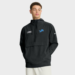 Detroit Lions Sideline Alt Pack Anorak Half-Zip Hoodie Jacket - Black Hoodies