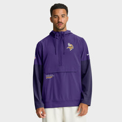 Minnesota Vikings Sideline Anorak Half-Zip Hoodie Jacket - Purple Hoodies