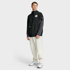 Pittsburgh Steelers Sideline Anorak Half-Zip Hoodie Jacket - Black Hoodies