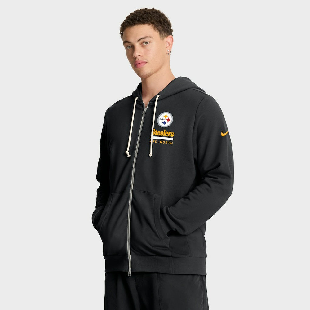 Pittsburgh Steelers Sideline Standard Issue Utility Player Dri-FIT Full-Zip Hoodie - Black Hoodies