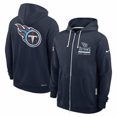 Tennessee Titans Sideline Standard Issue Utility Player Dri-FIT Full-Zip Hoodie - Navy Hoodies