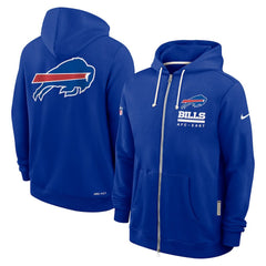 Buffalo Bills Sideline Standard Issue Utility Player Dri-FIT Full-Zip Hoodie - Royal Hoodies