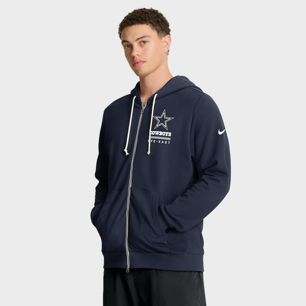Dallas Cowboys Sideline Standard Issue Utility Player Dri-FIT Full-Zip Hoodie - Navy Hoodies