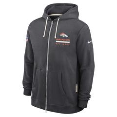 Denver Broncos Sideline Standard Issue Utility Player Dri-FIT Full-Zip Hoodie - Anthracite Hoodies