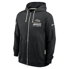 Baltimore Ravens Sideline Standard Issue Utility Player Dri-FIT Full-Zip Hoodie - Black Hoodies