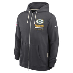 Green Bay Packers Sideline Standard Issue Utility Player Dri-FIT Full-Zip Hoodie - Anthracite Hoodies