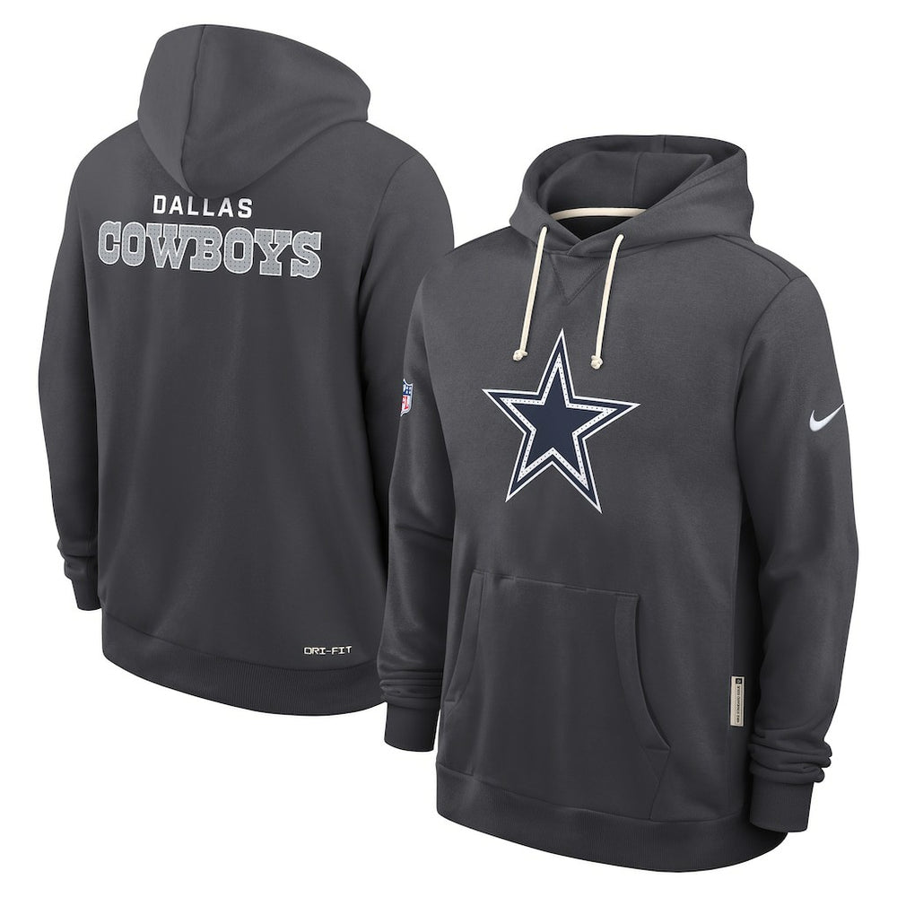 Dallas Cowboys Sideline Standard Issue Initial Home Dri-FIT Hoodie - Anthracite Hoodies