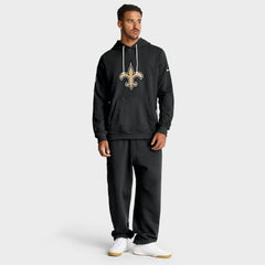 New Orleans Saints Sideline Standard Issue Initial Home Dri-FIT Hoodie - Black Hoodies