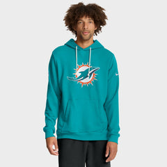 Miami Dolphins Sideline Standard Issue Initial Home Dri-FIT Hoodie - Aqua Hoodies