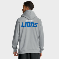 Detroit Lions Sideline Standard Issue Initial Home Dri-FIT Hoodie - Gray Hoodies