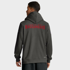 Tampa Bay Buccaneers Sideline Standard Issue Initial Home Dri-FIT Hoodie - Pewter Hoodies