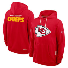 Kansas City Chiefs Sideline Standard Issue Initial Home Dri-FIT Hoodie - Red Hoodies