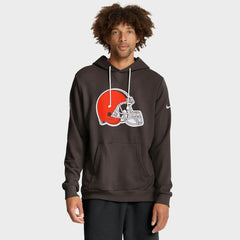 Cleveland Browns Sideline Standard Issue Initial Home Dri-FIT Hoodie - Brown Hoodies