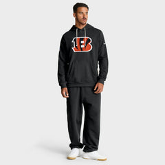 Cincinnati Bengals Sideline Standard Issue Initial Home Dri-FIT Hoodie - Black Hoodies