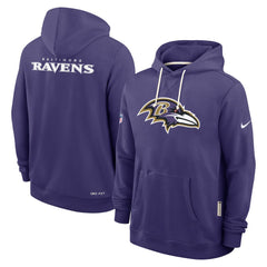 Baltimore Ravens Sideline Standard Issue Initial Home Dri-FIT Hoodie - Purple Hoodies